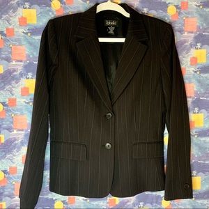 Vintage Black Pin-Striped Two-Piece Suit